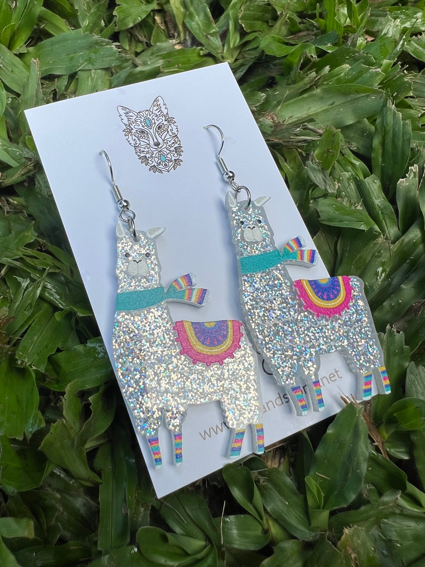 Pretty Silver Llama Earrings