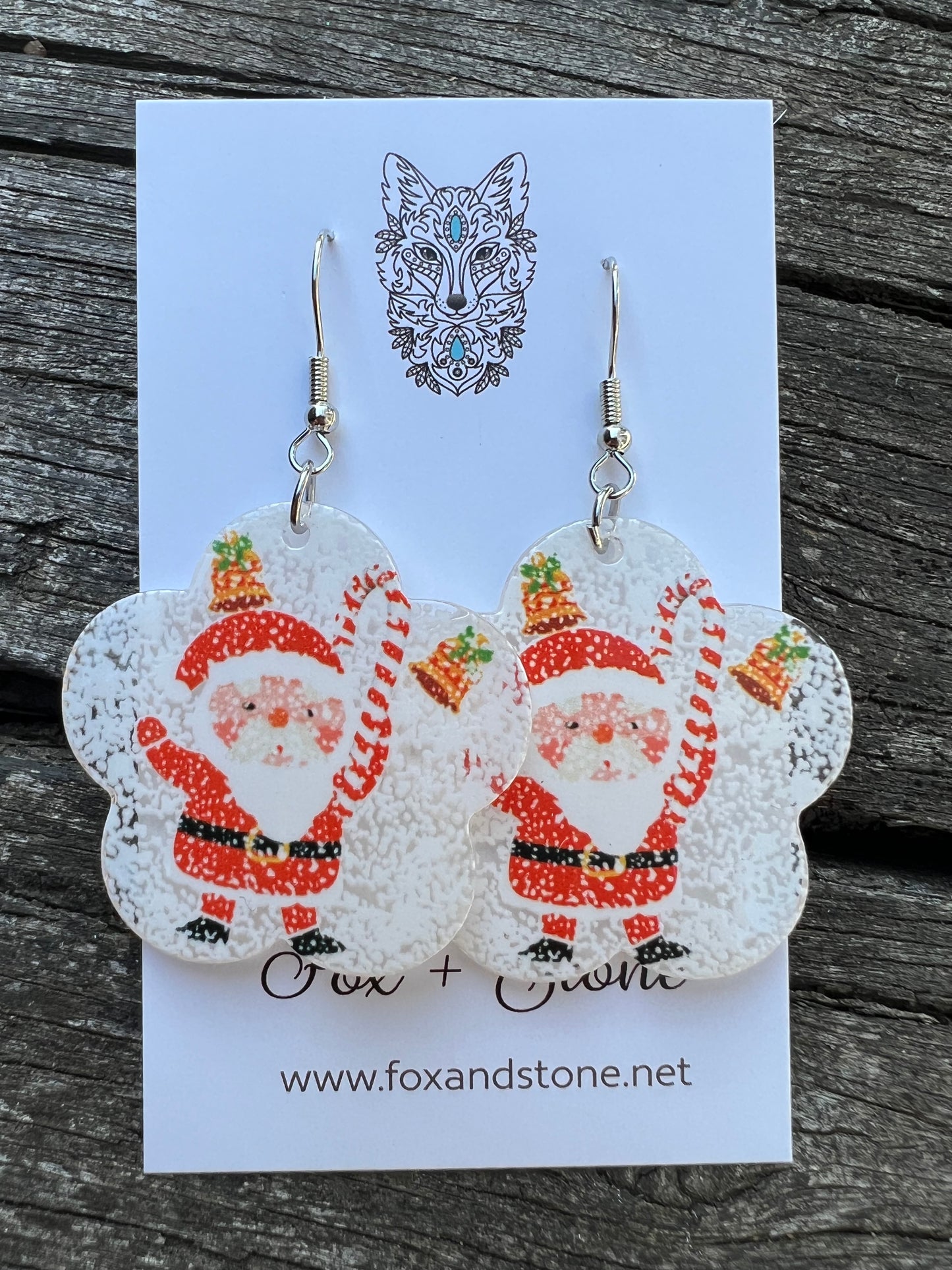 It’s Snowing Santa Resin Earrings