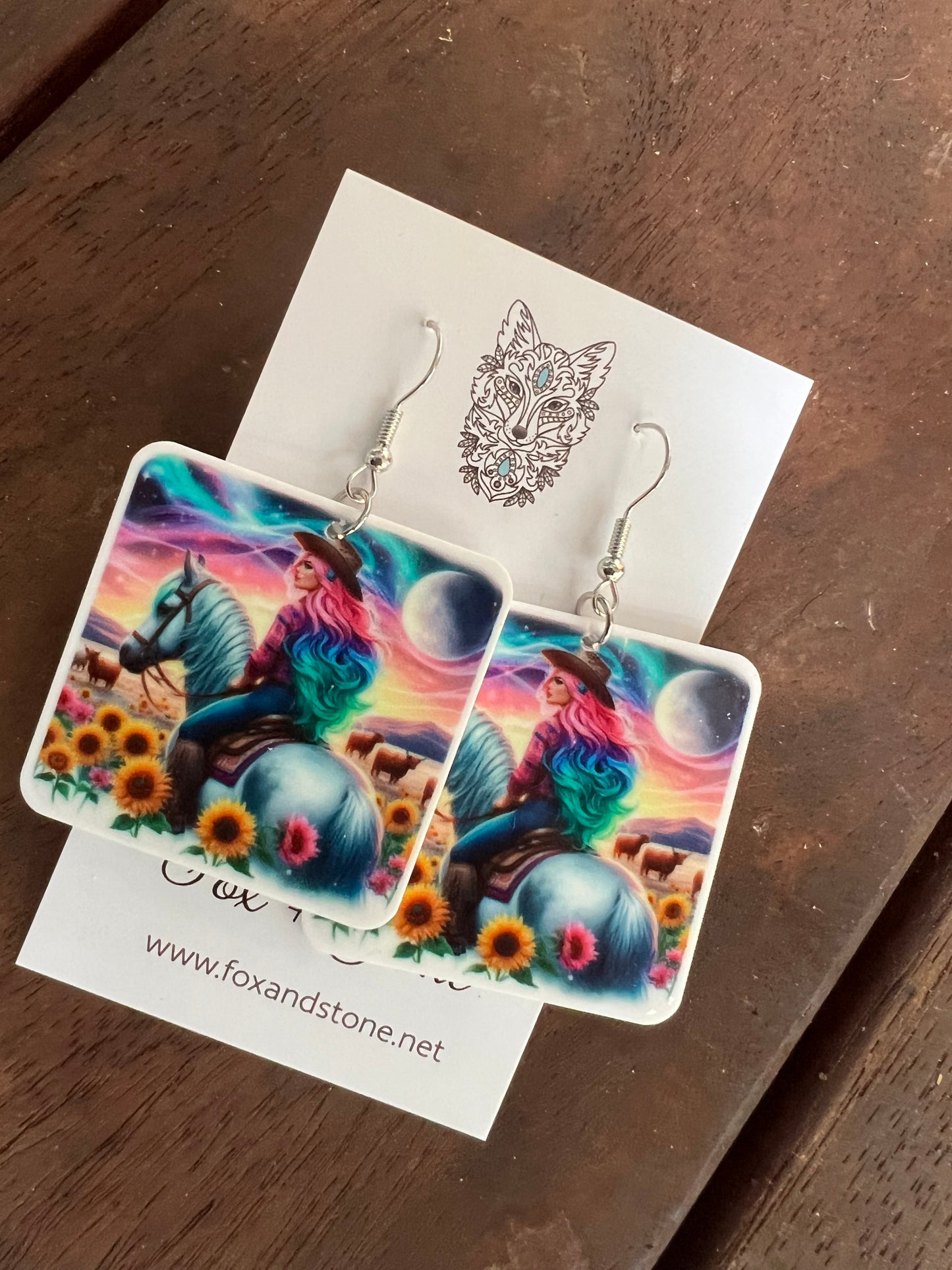Gorgeous Cowgirl Horse Tumbler and Earring Set
