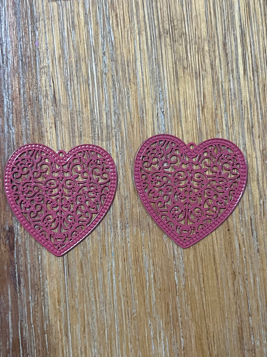Heart Filigree kiss Earrings