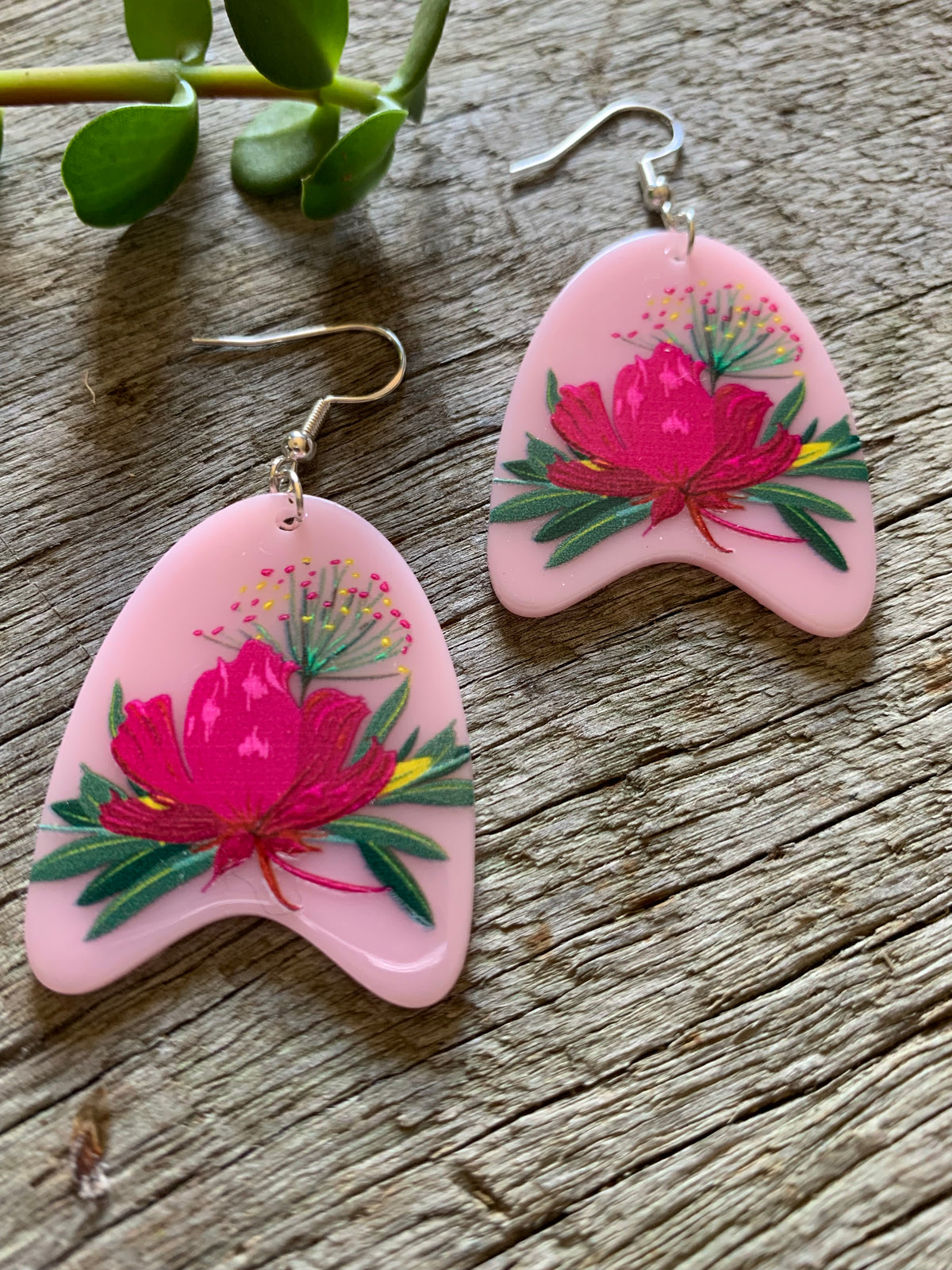 Pink Lily Love Earrings