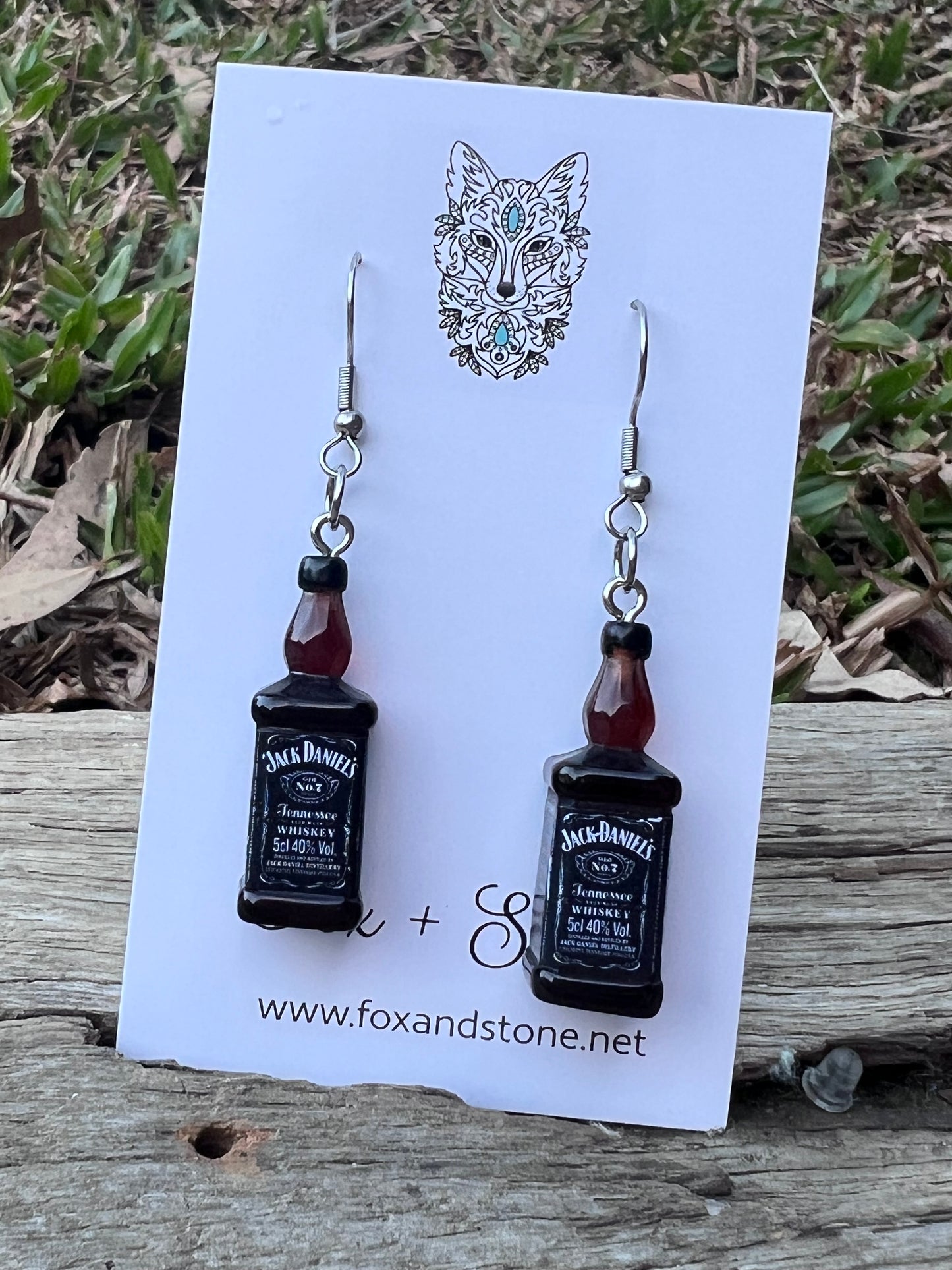 Jack Daniel’s Mini Bottle Earrings ON SALE