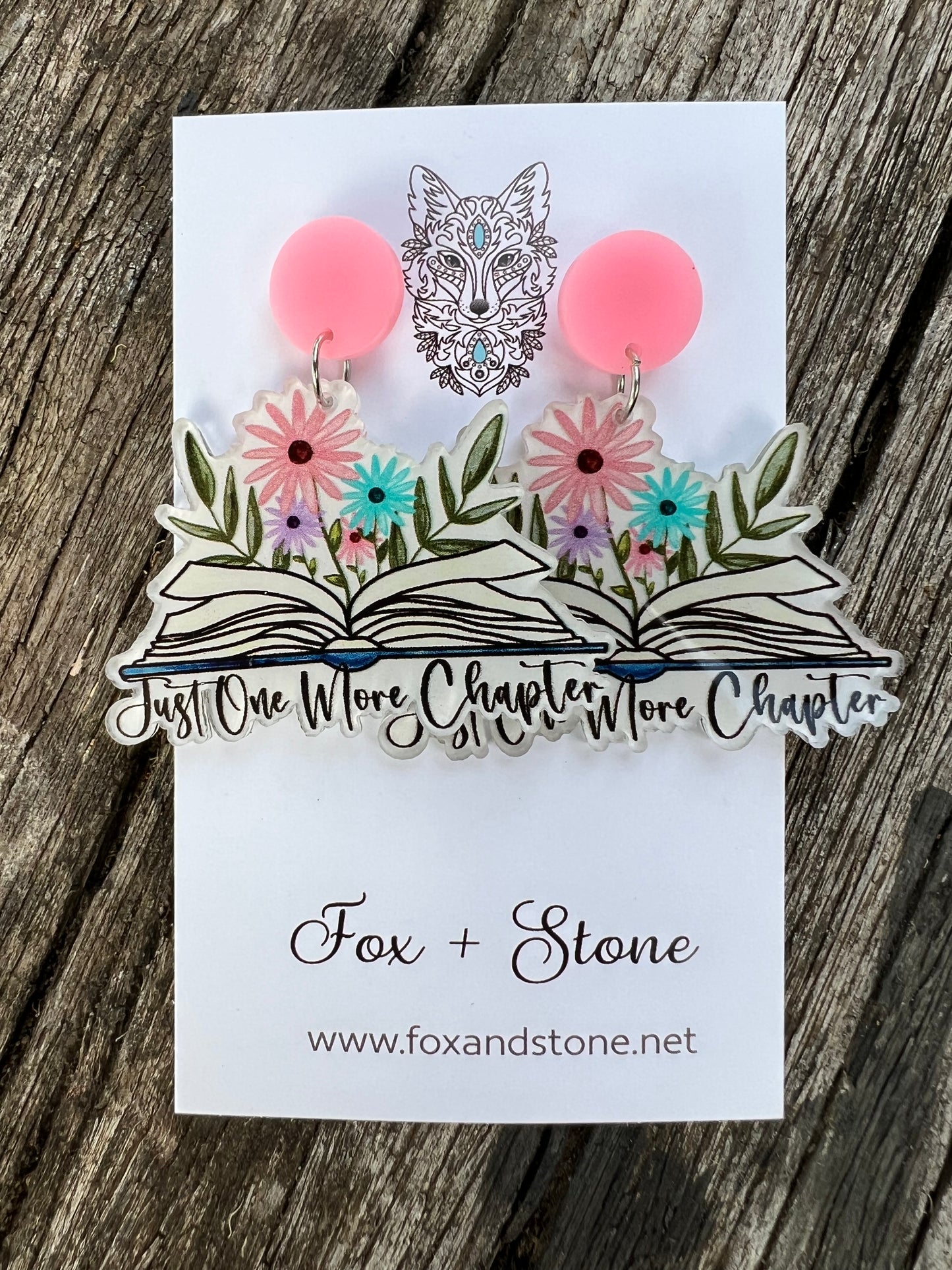 Just One More Chapter Book Earrings
