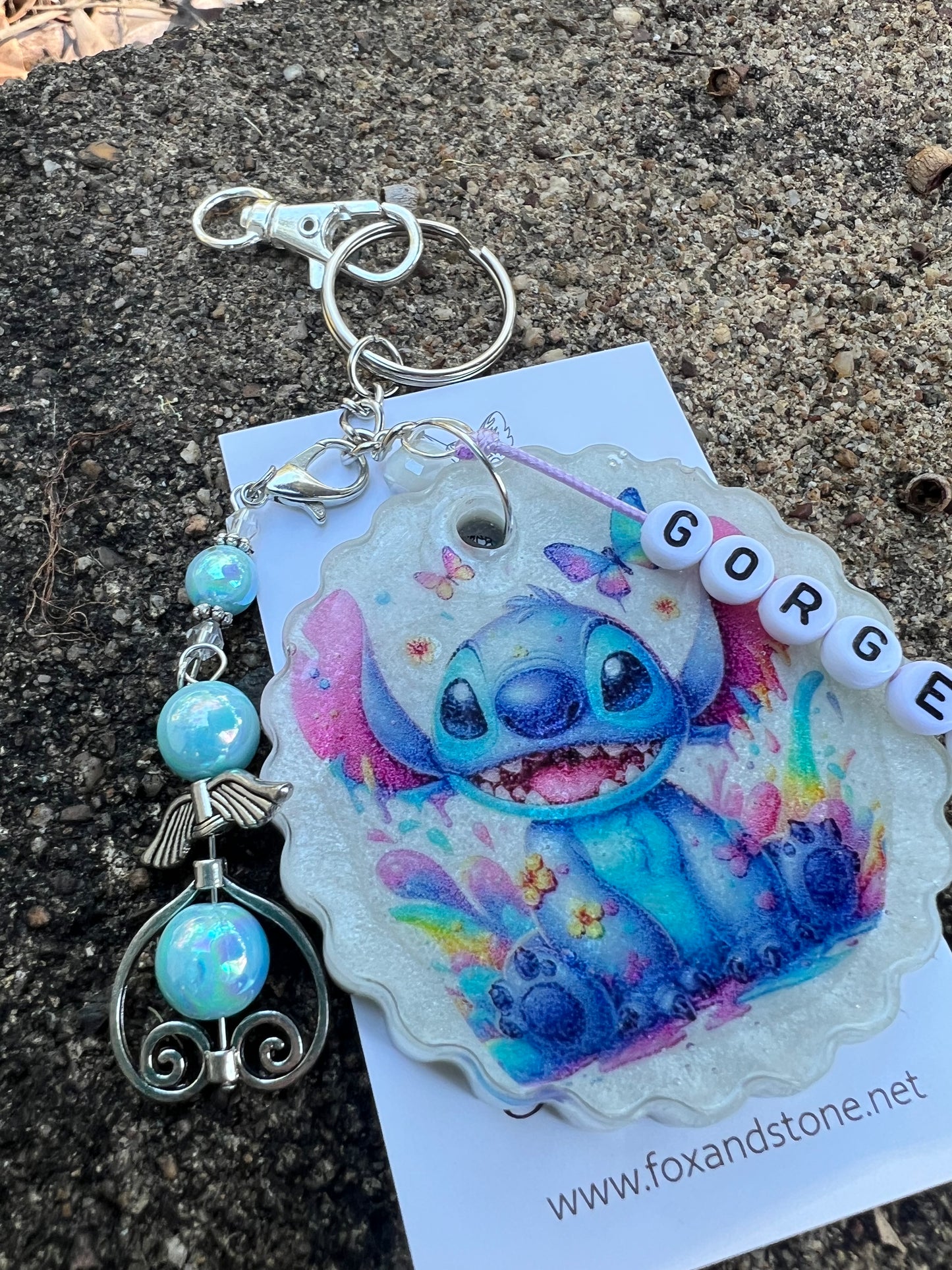 Stitch Large Resin Keyring