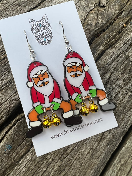 Santa Jangles Christmas Earrings