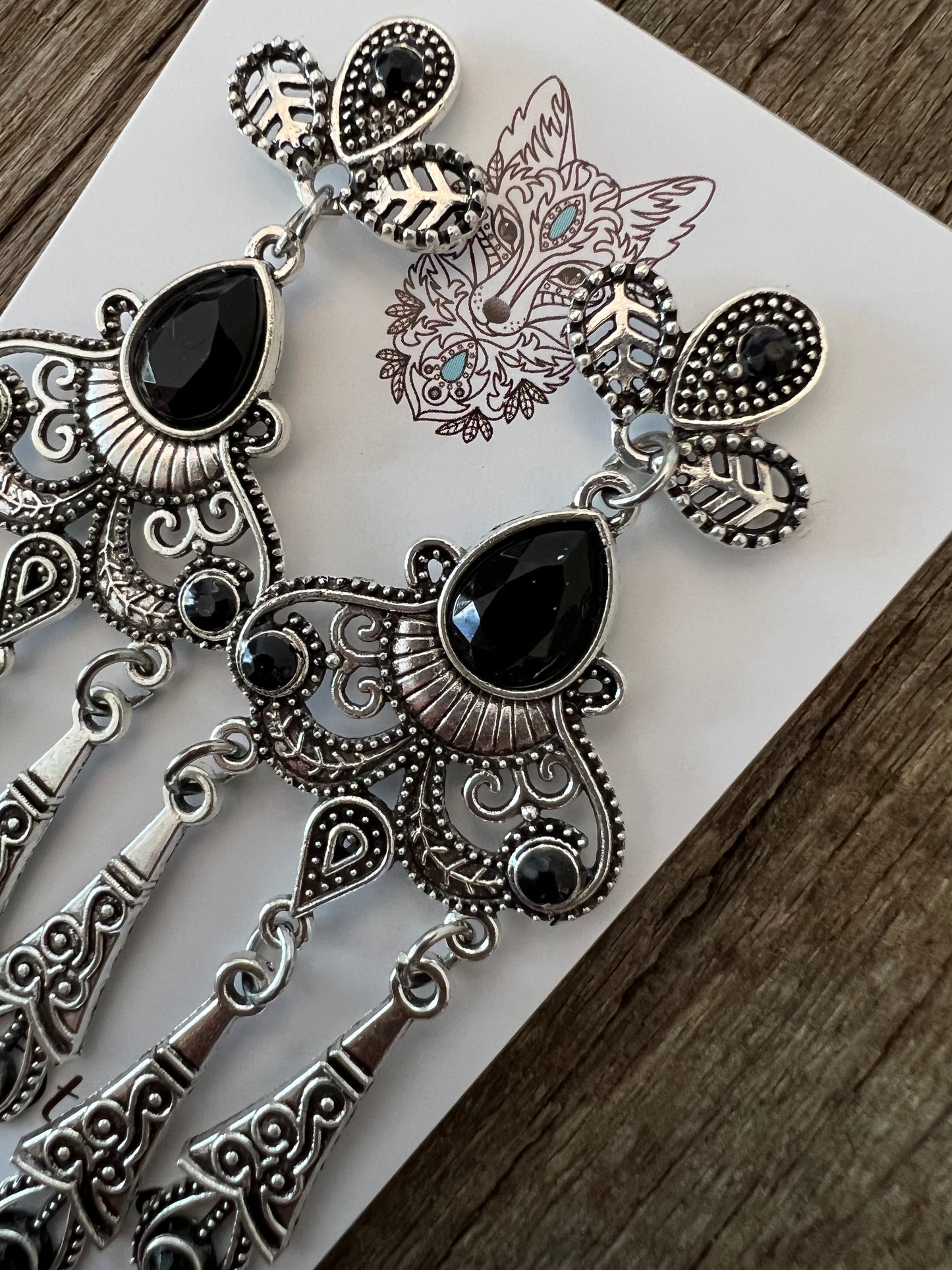 Stunning Silver Alloy Dangle Earrings