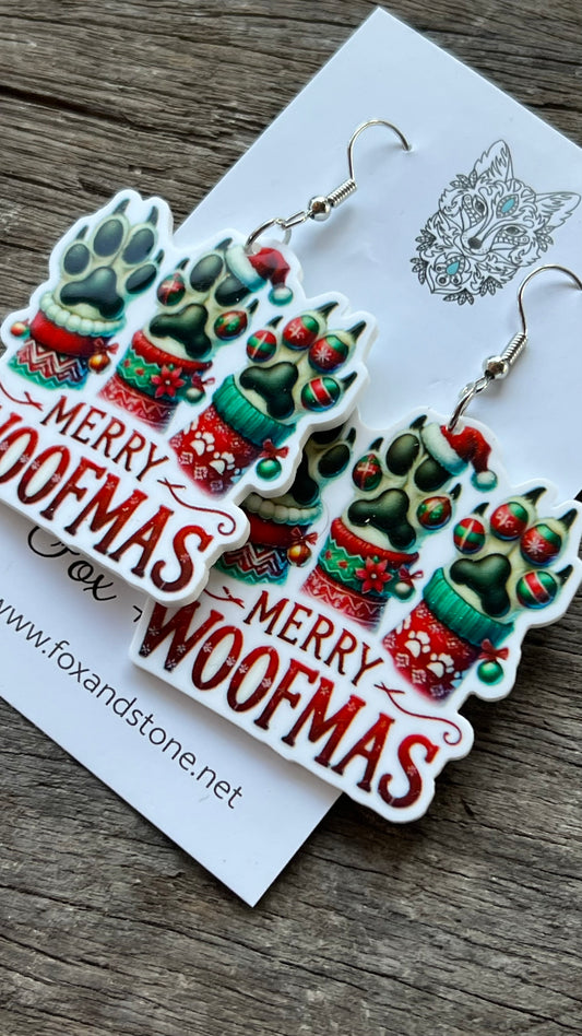 Merry Woofmas Earrings