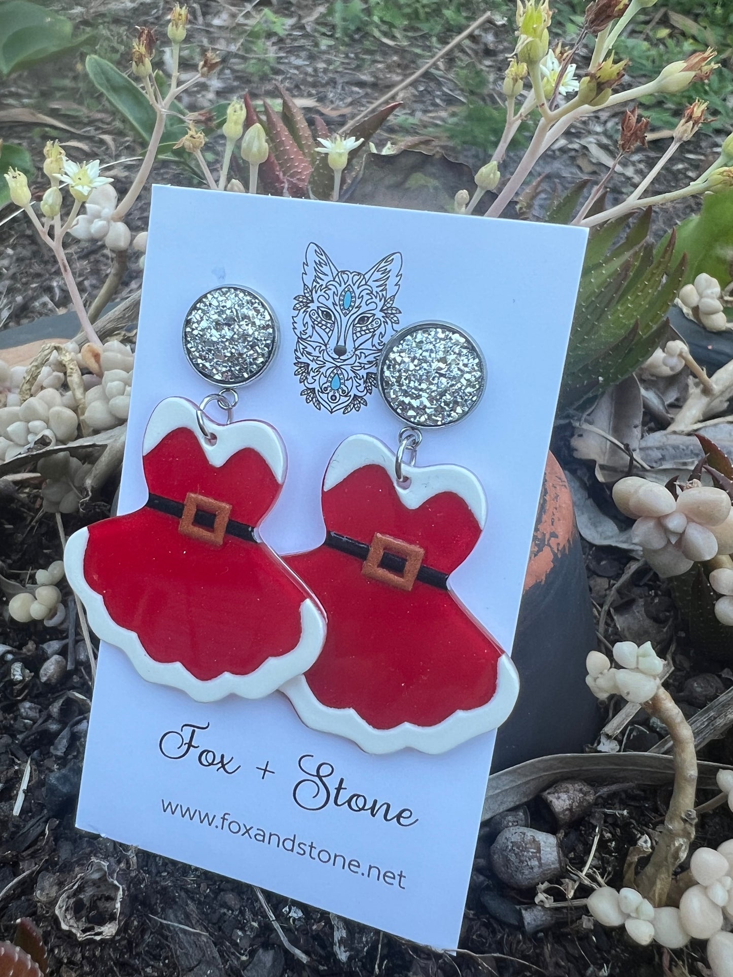 Christmas Mini Dress Stud Earrings