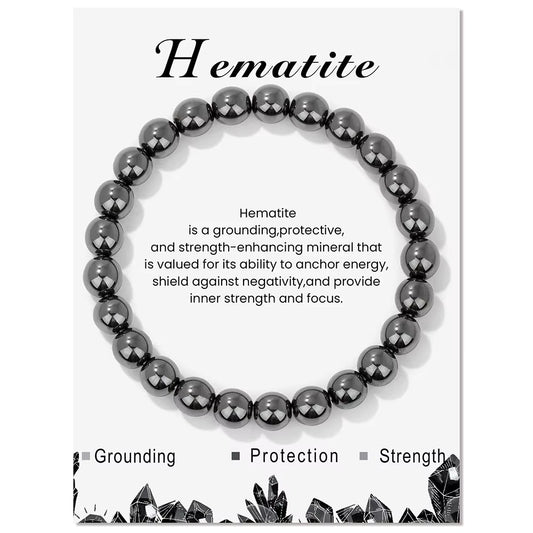 Hematite Beaded Bracelet Healing Bracelet