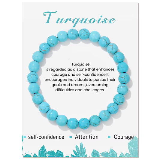 Turquoise Beaded Bracelet Healing Bracelet