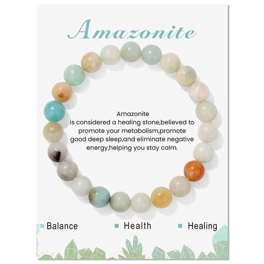Amazonite Beaded Bracelet Healing Bracelet
