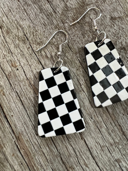 Checkered Earrings