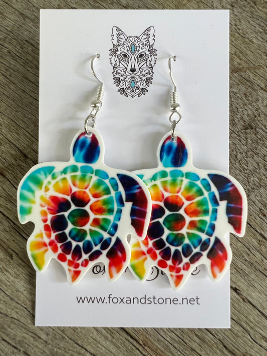 Colourful Turtle Earrings