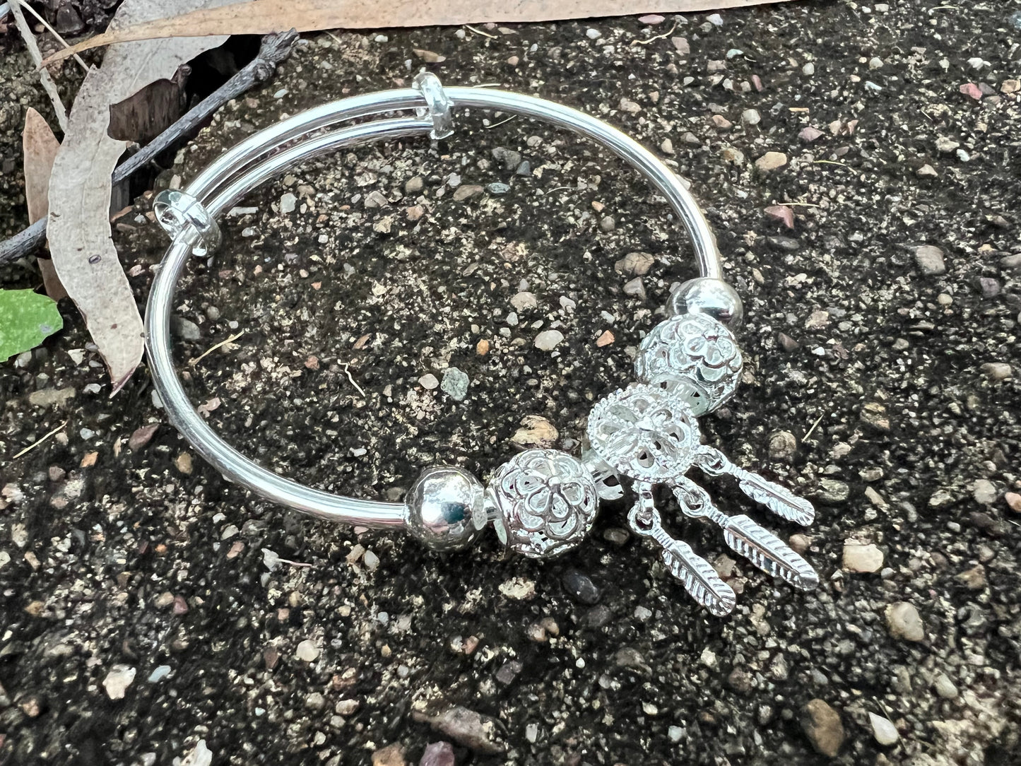 Beautiful Silver Dream Catcher Bracelet