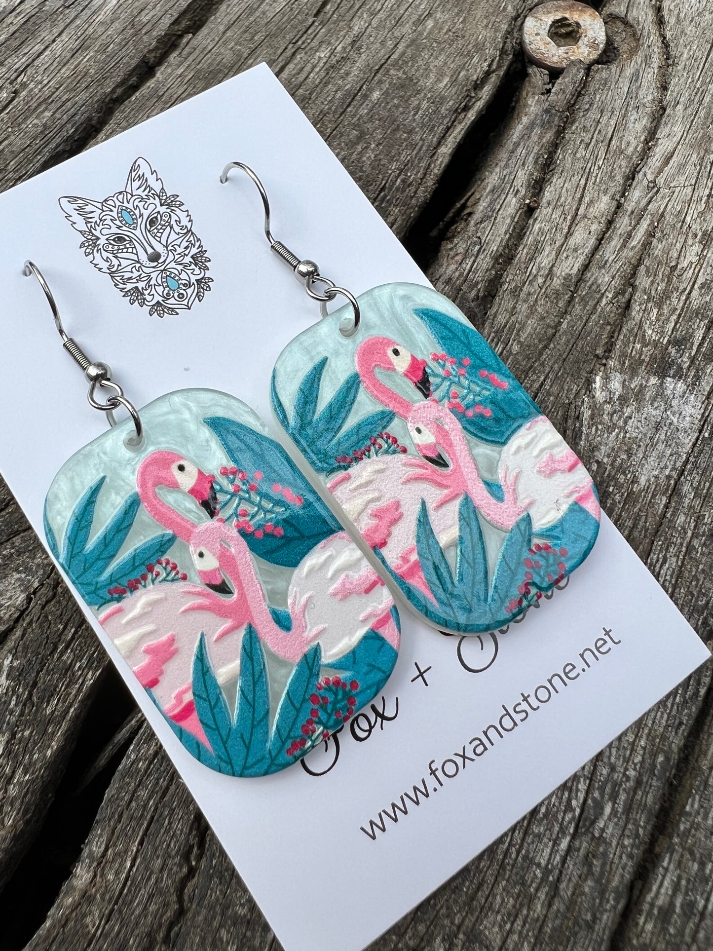 Stunning Flamingo Love Earrings