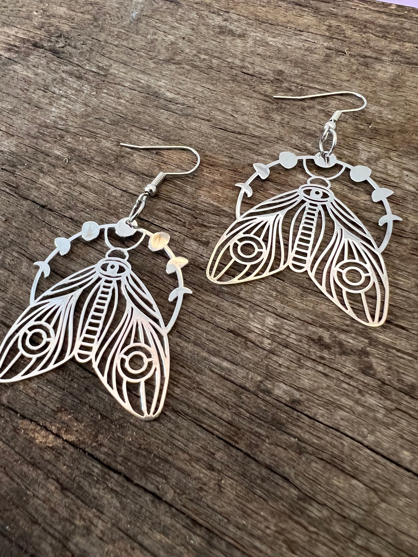 Shinny Silver Aurora Filigree Earrings