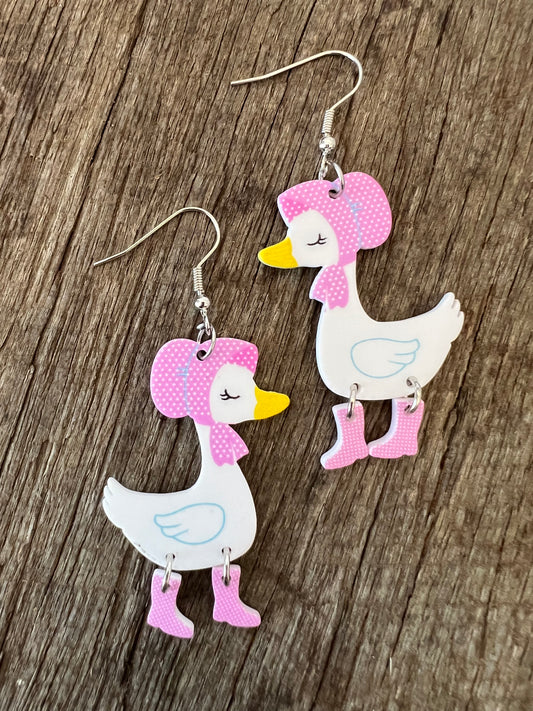 Gorgeous Goosey in Boots Earrings