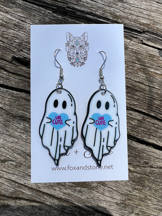 Ur Cute Ghost Halloween Earrings