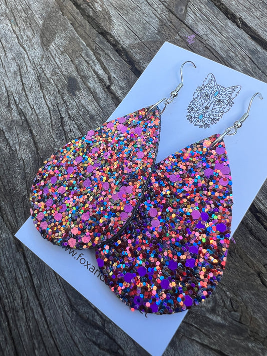 Mulberry Lushious Sparkle Sequin Earrings