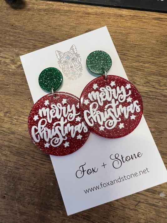 A Merry Christmas Bauble Earrings