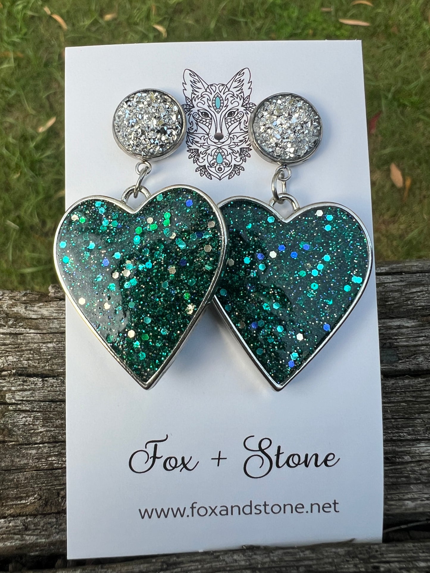 Beautiful Glitter Studs Shamrock Earrings