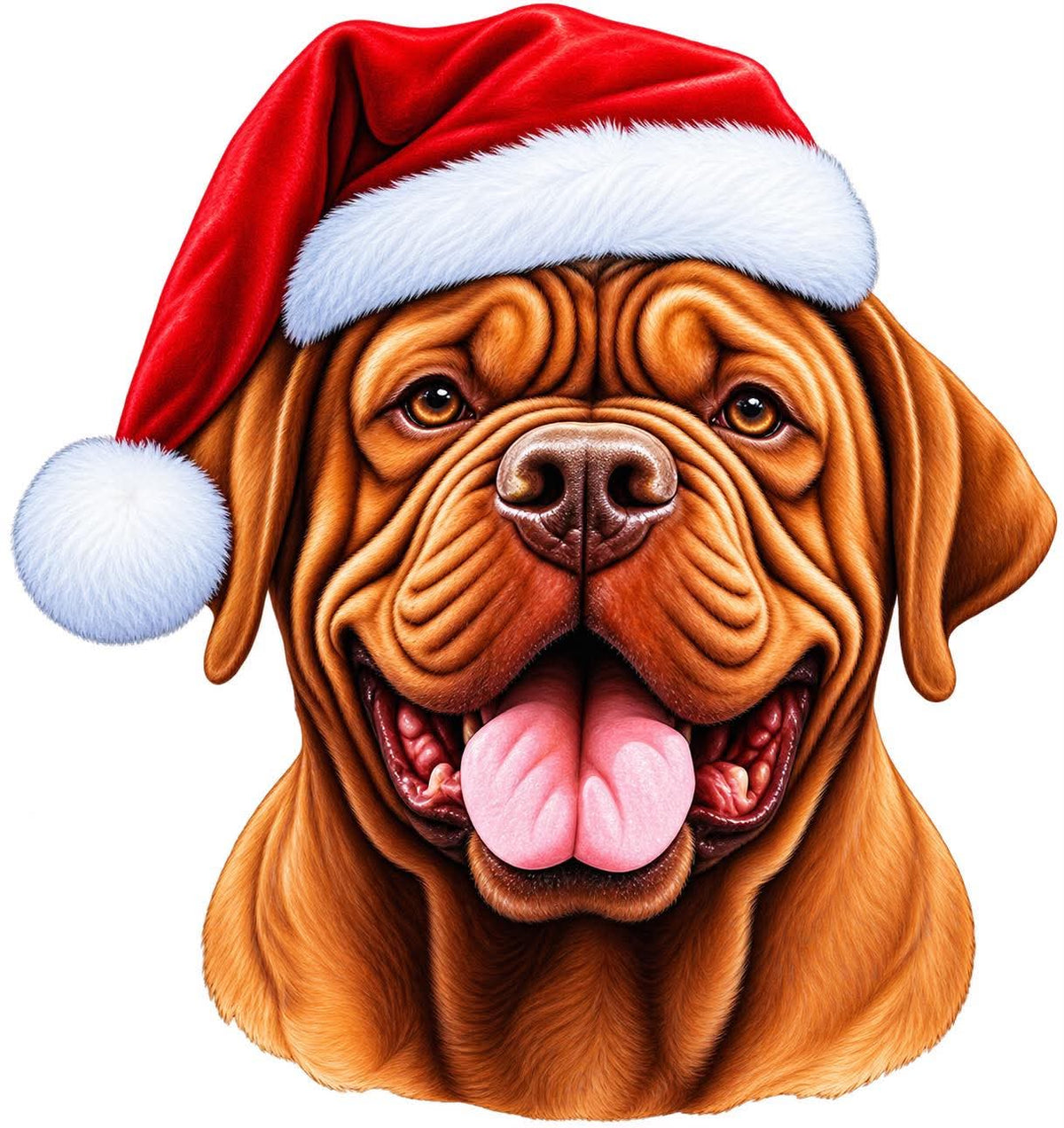 Dogue De Bordeau Xmas Dog Earrings