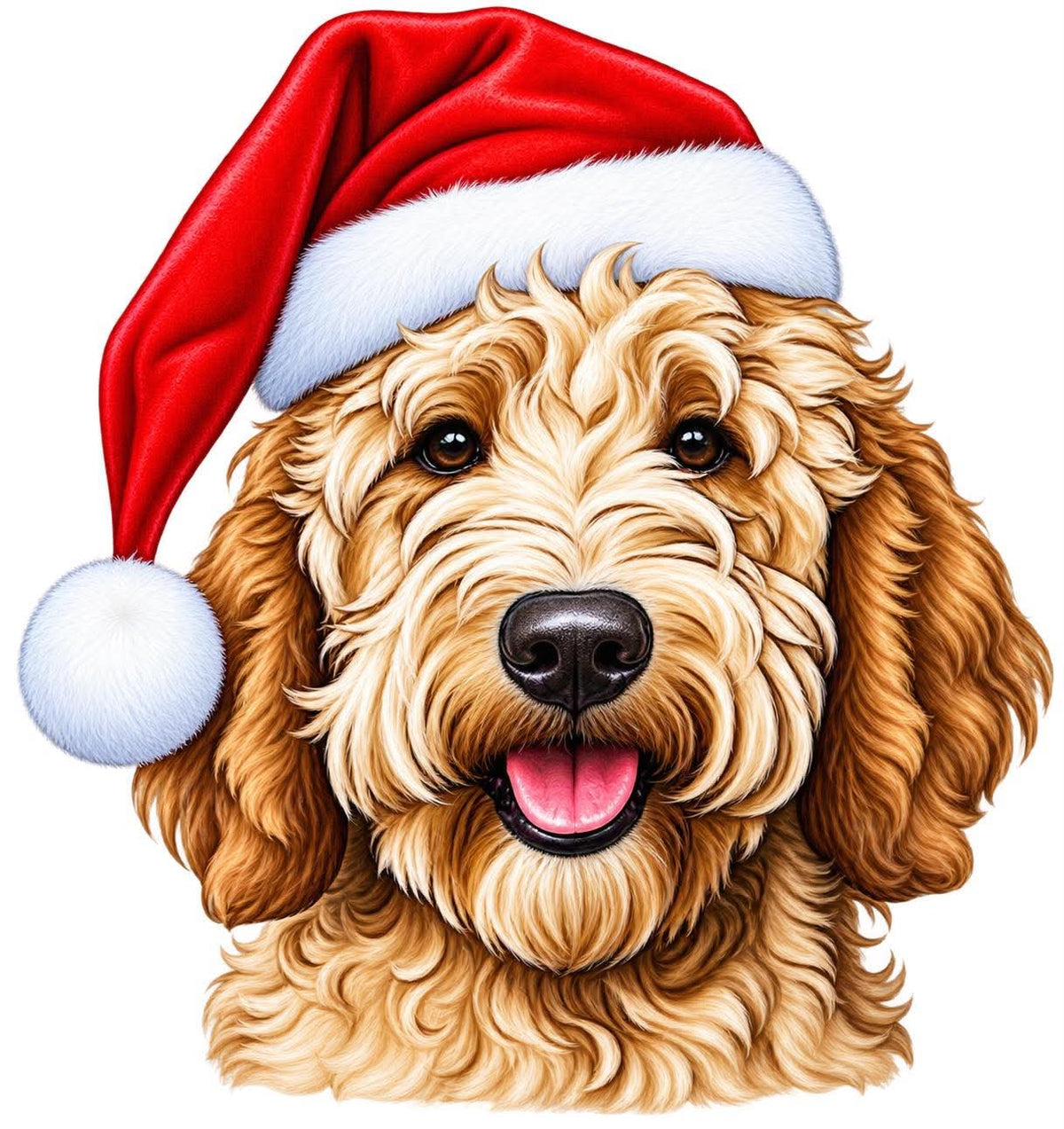 Golden Doodle Xmas Dog Earrings