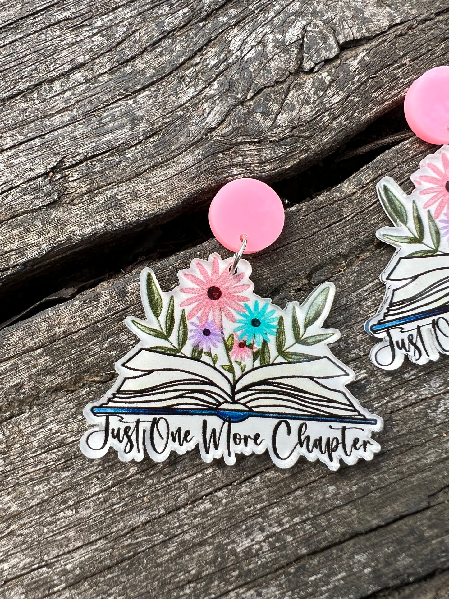 Just One More Chapter Book Earrings