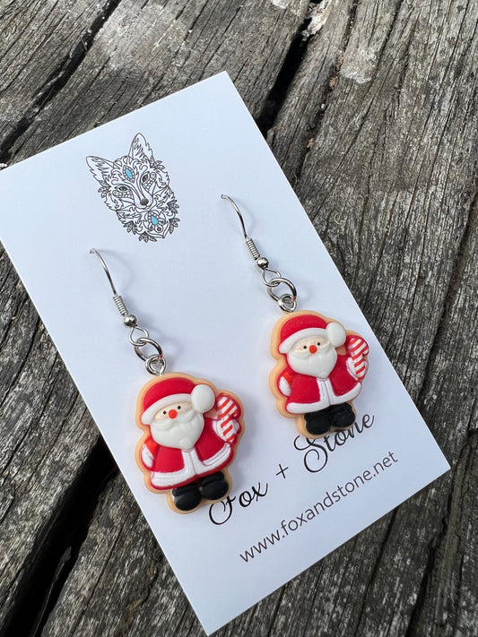 Sweet Mini Santa Earrings