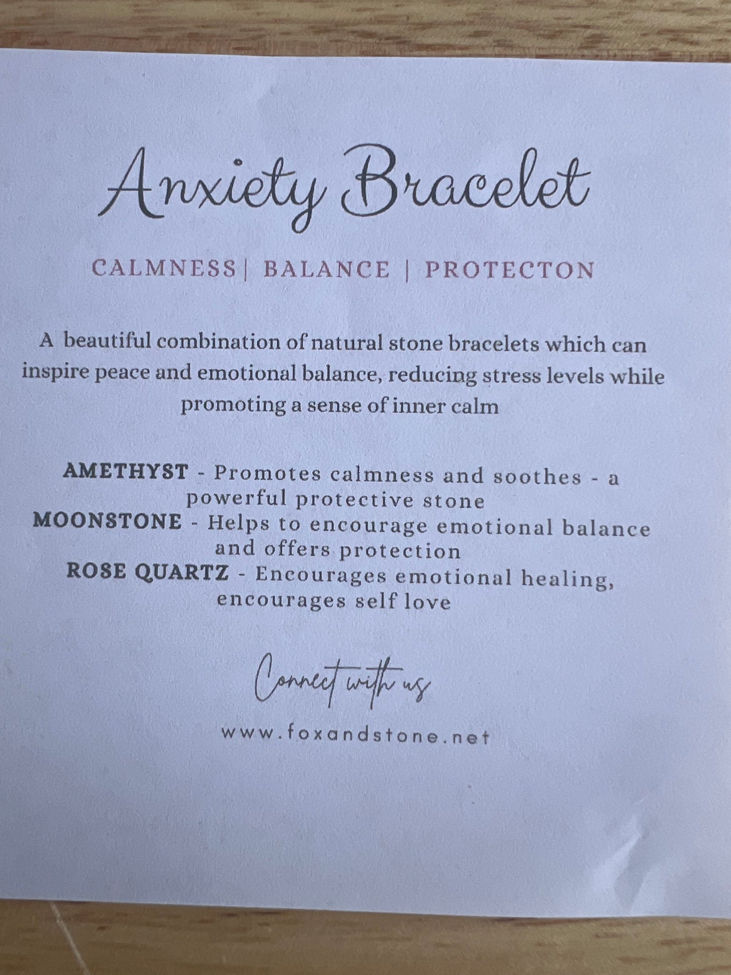 Calming Natural Stone Anxiety Bracelet