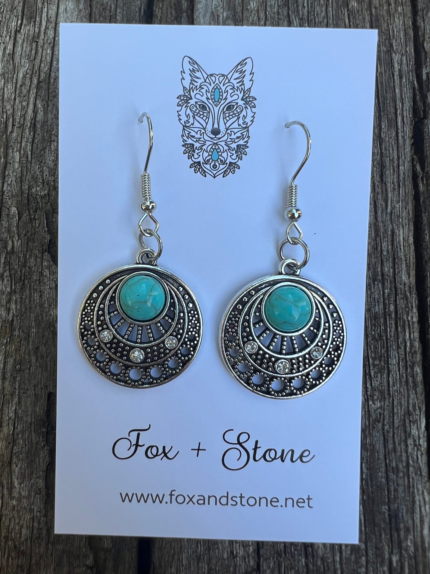 Carmella Round Turquoise Earrings