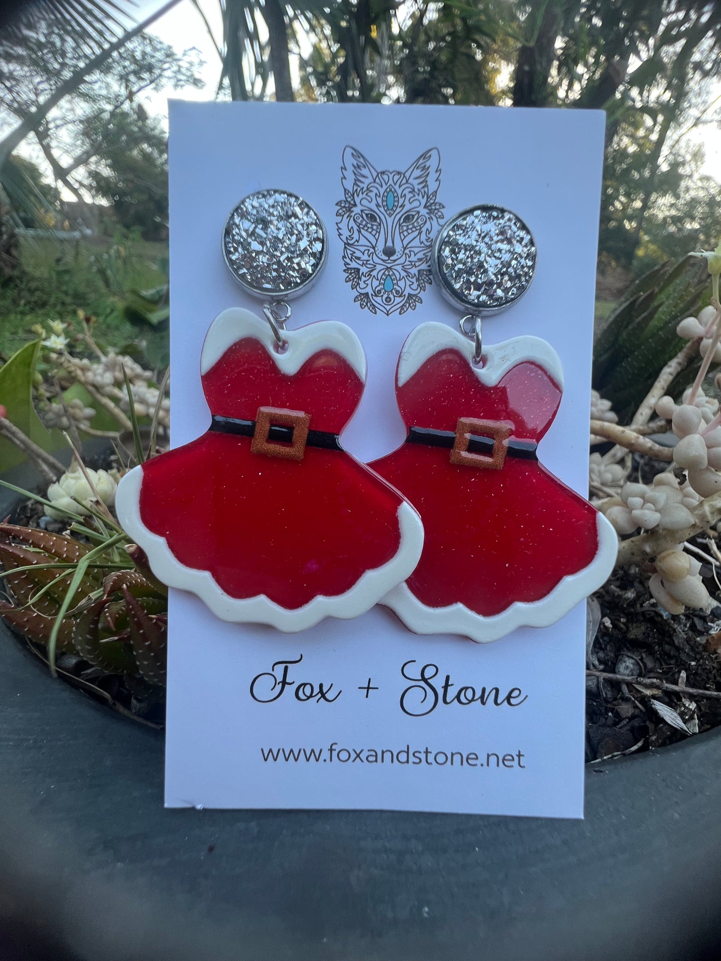 Christmas Mini Dress Stud Earrings