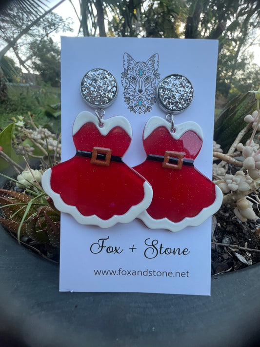 Christmas Mini Dress Stud Earrings