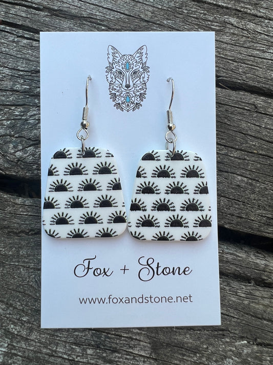 Rising Sun Monochrome Earrings