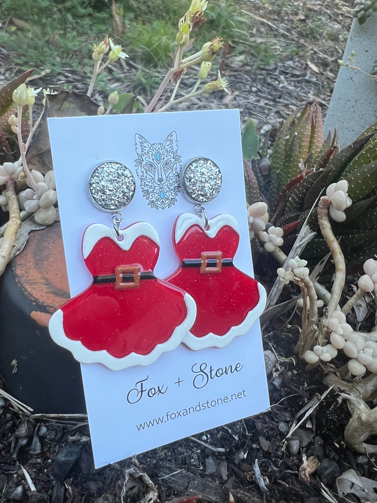 Christmas Mini Dress Stud Earrings