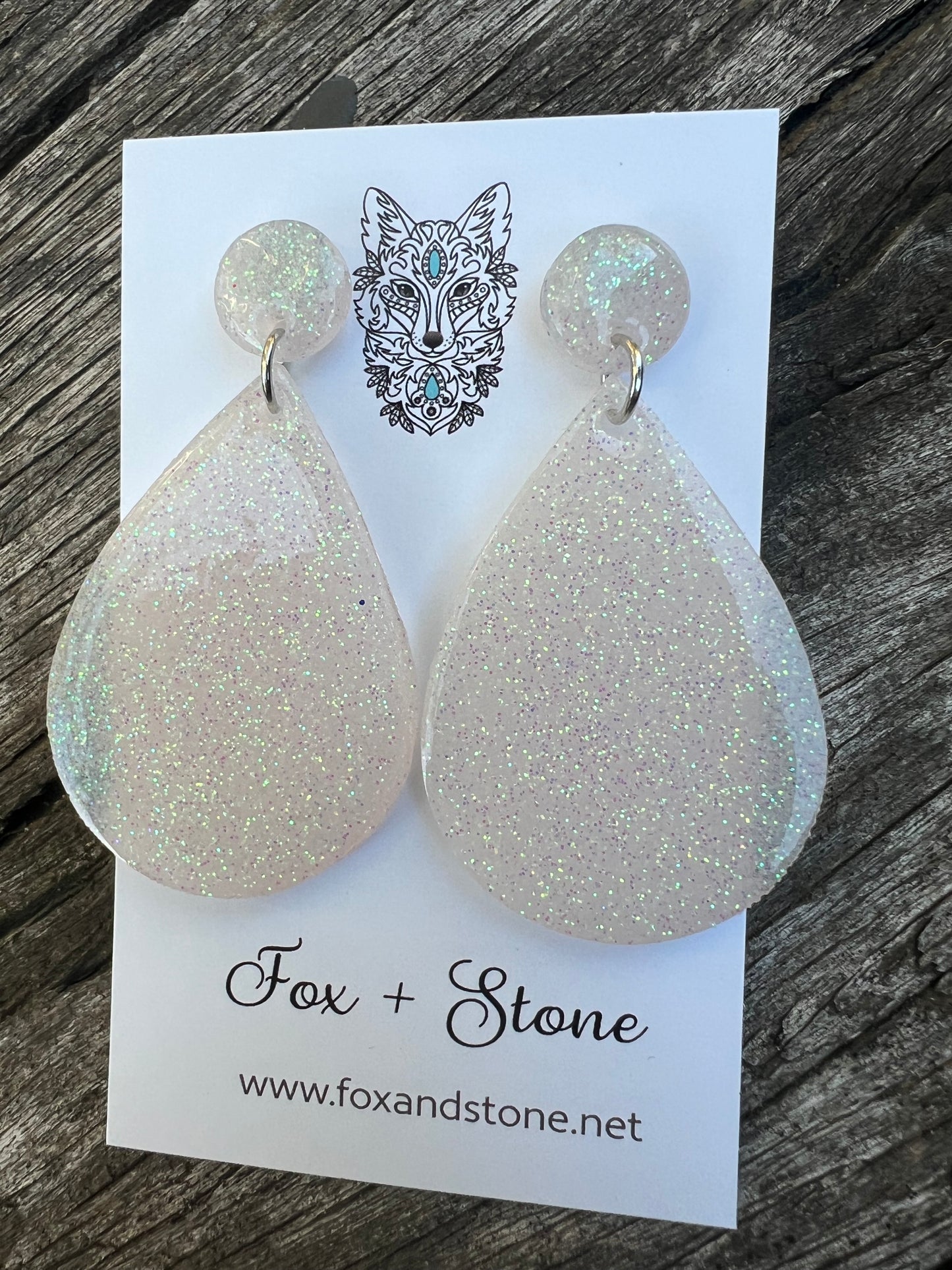 Fairy Kisses Glitter Delights Resin Earrings