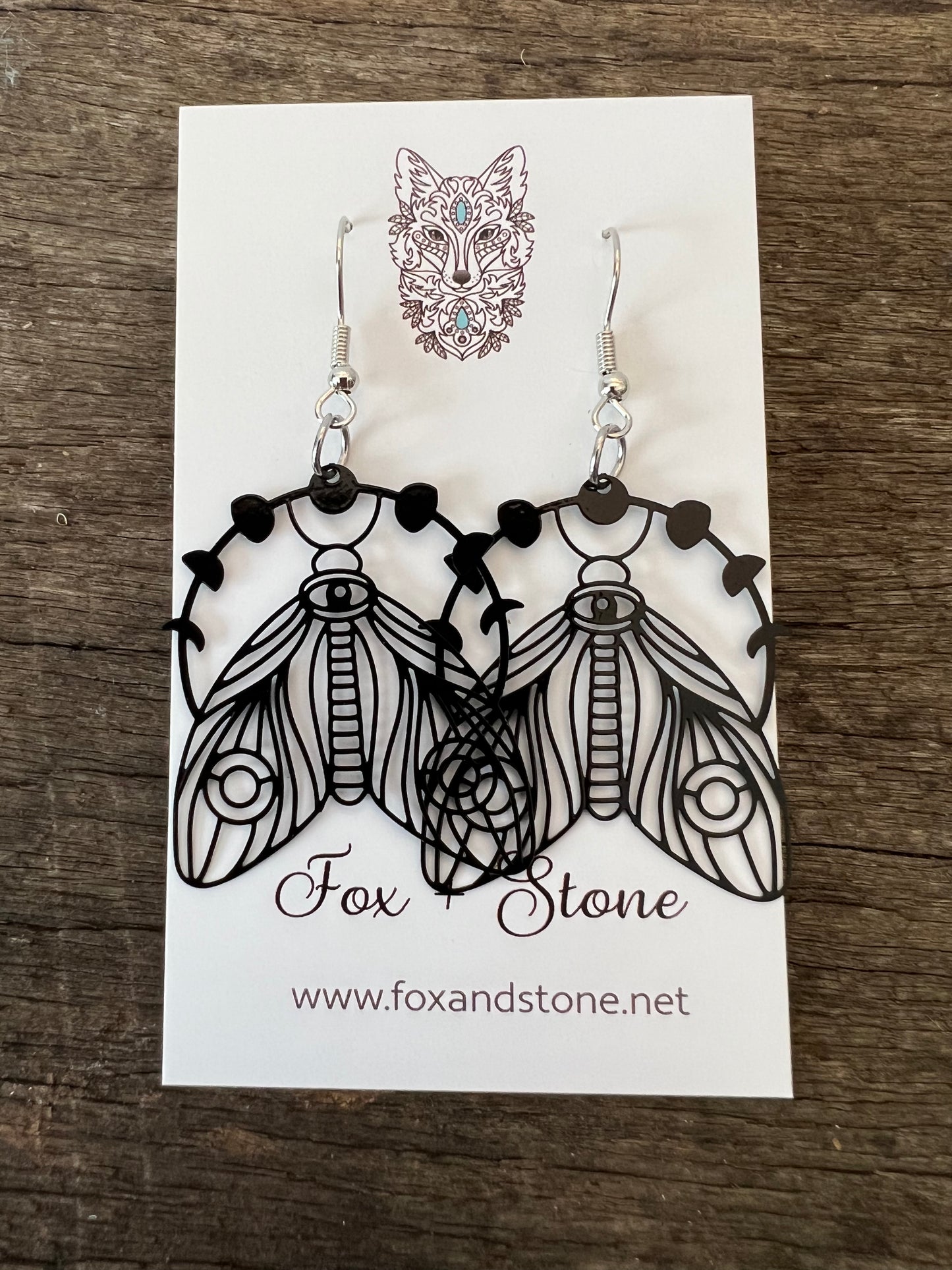Black Aurora Filigree Earrings