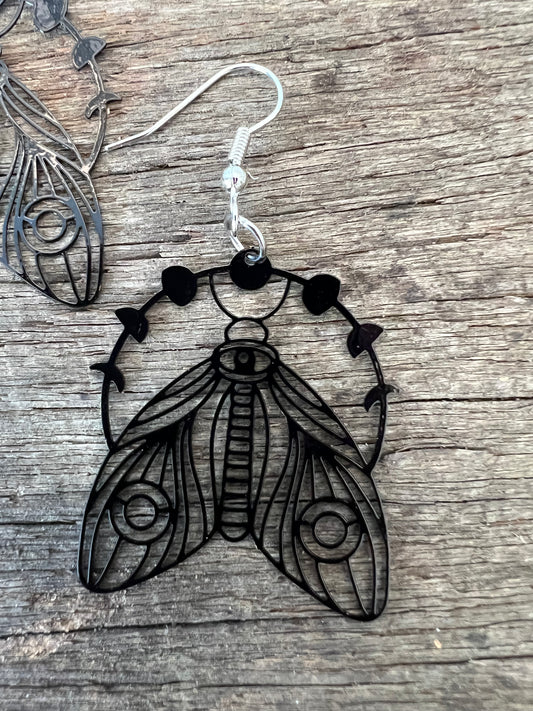 Black Aurora Filigree Earrings