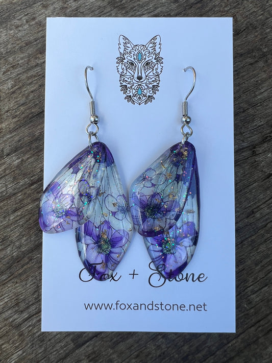 Opalite Fairy Wing/Butterfly Wing Earrings