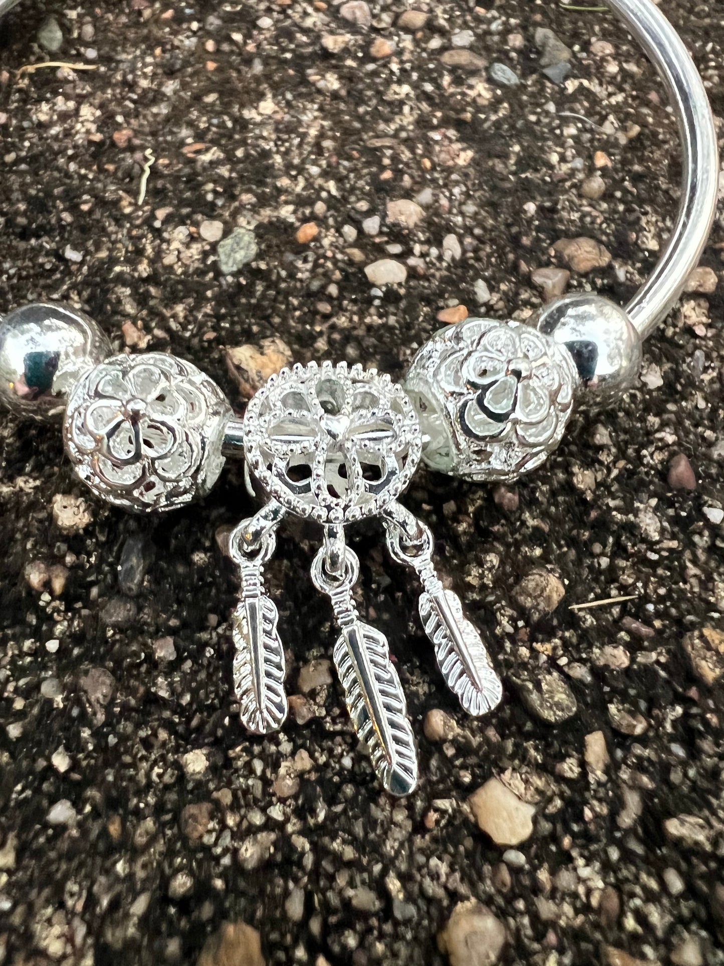 Beautiful Silver Dream Catcher Bracelet