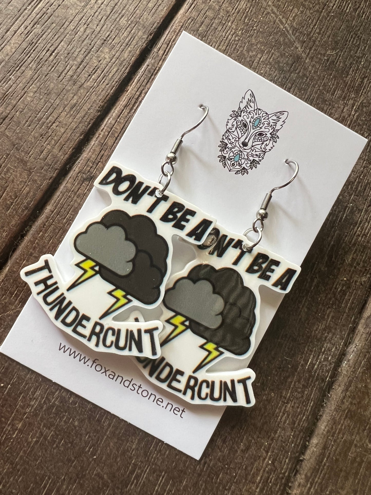Don’t Be A Thunder Earrings 😊