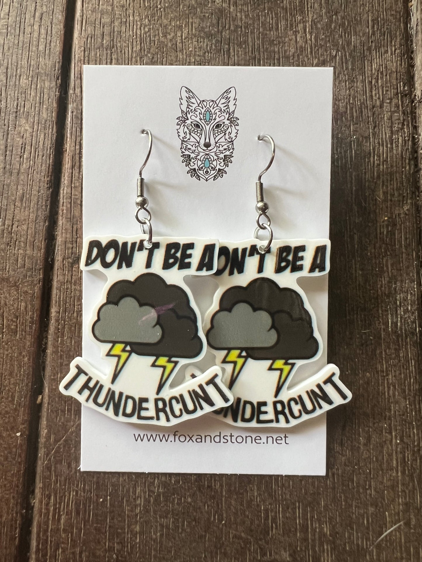 Don’t Be A Thunder Earrings 😊
