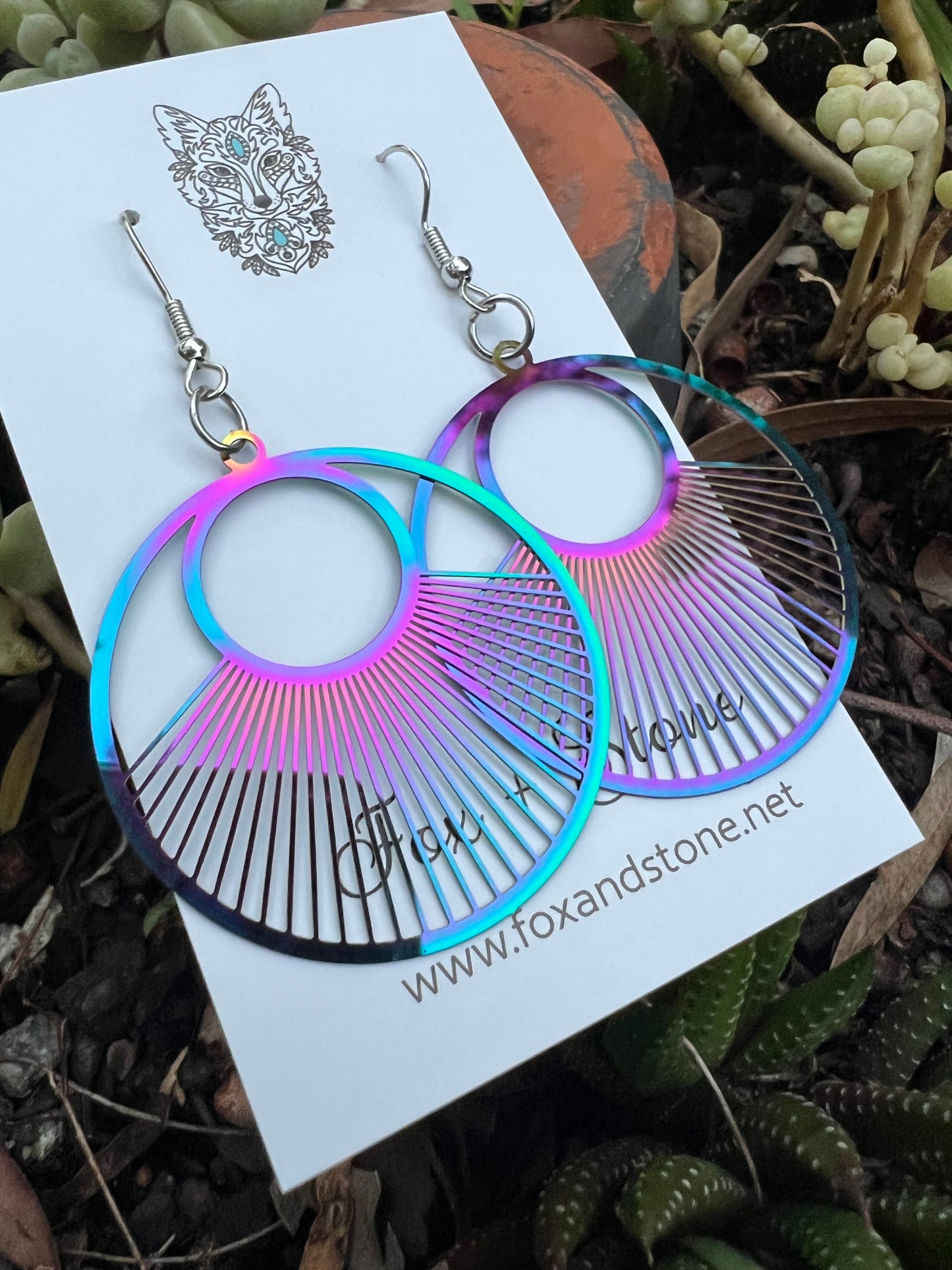 Karri Iridescent Filigree Earrings