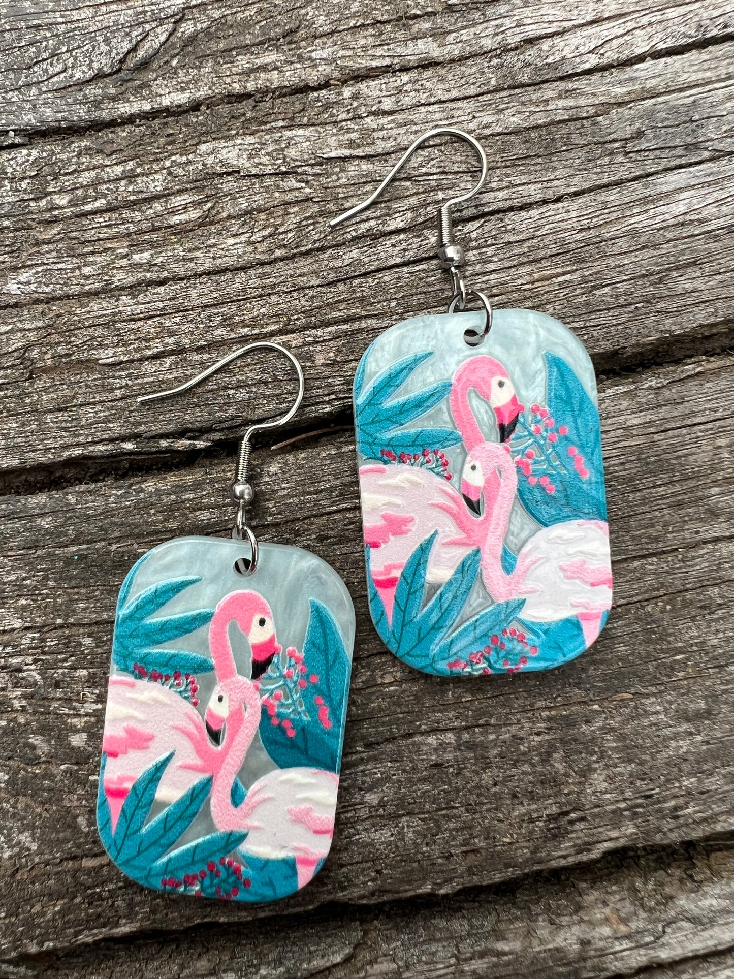 Stunning Flamingo Love Earrings