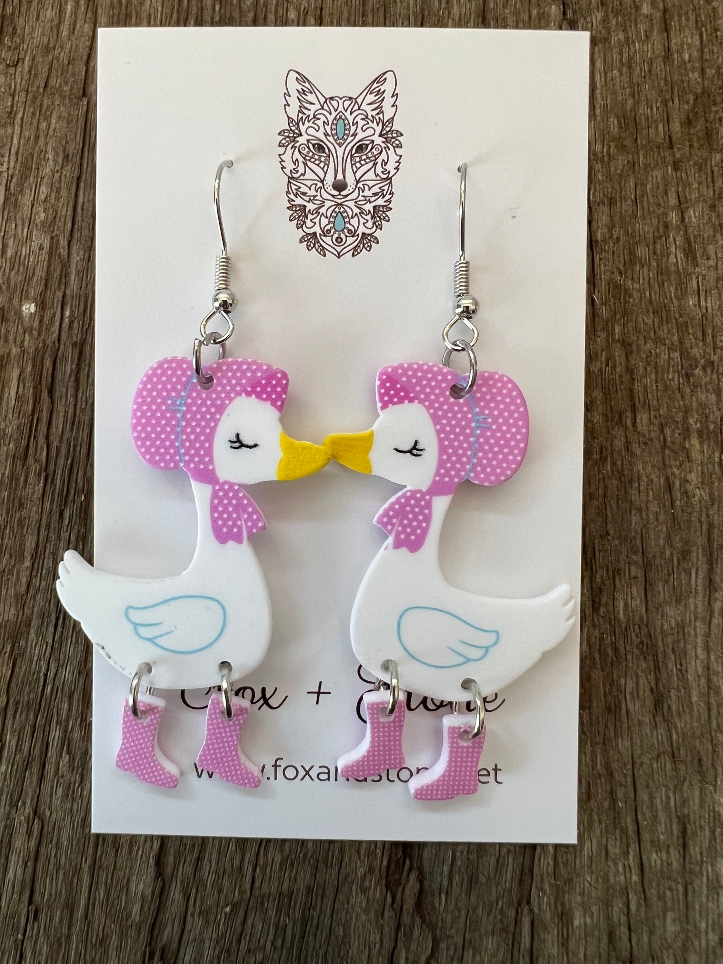 Gorgeous Goosey in Boots Earrings