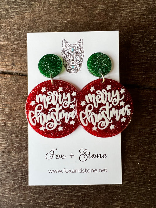 A Merry Christmas Bauble Earrings