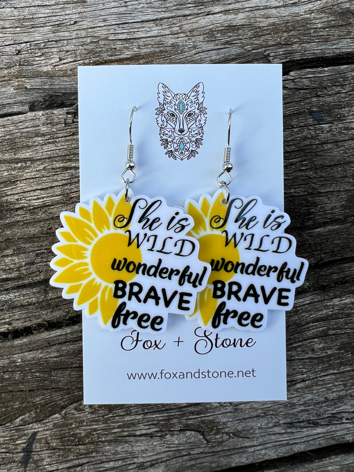 Wild and Brave Sunflower Earrings