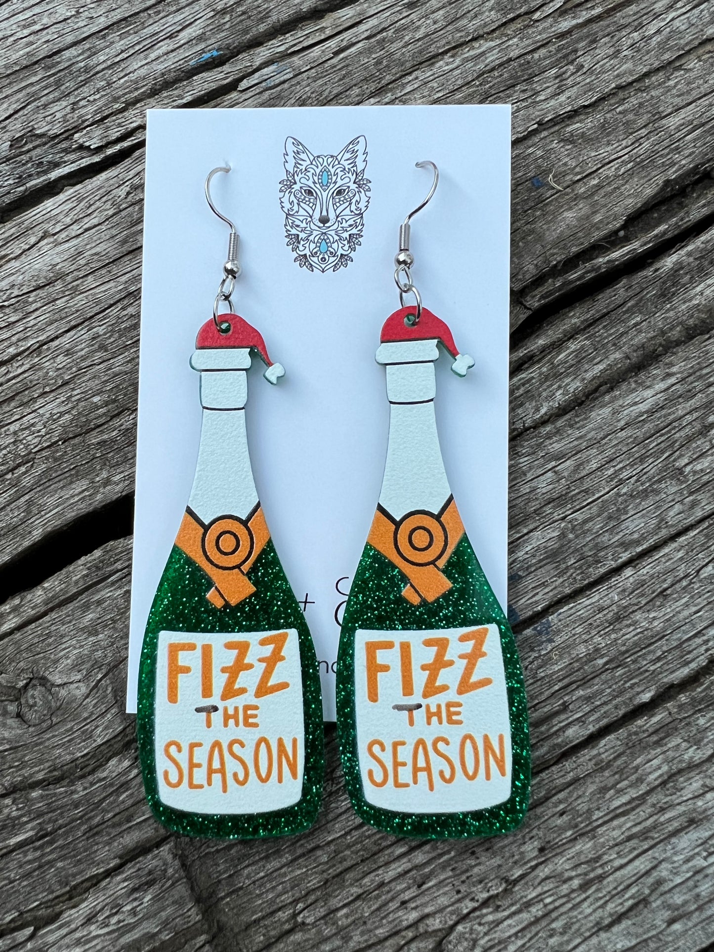 Fizz The Season Xmas Earrings