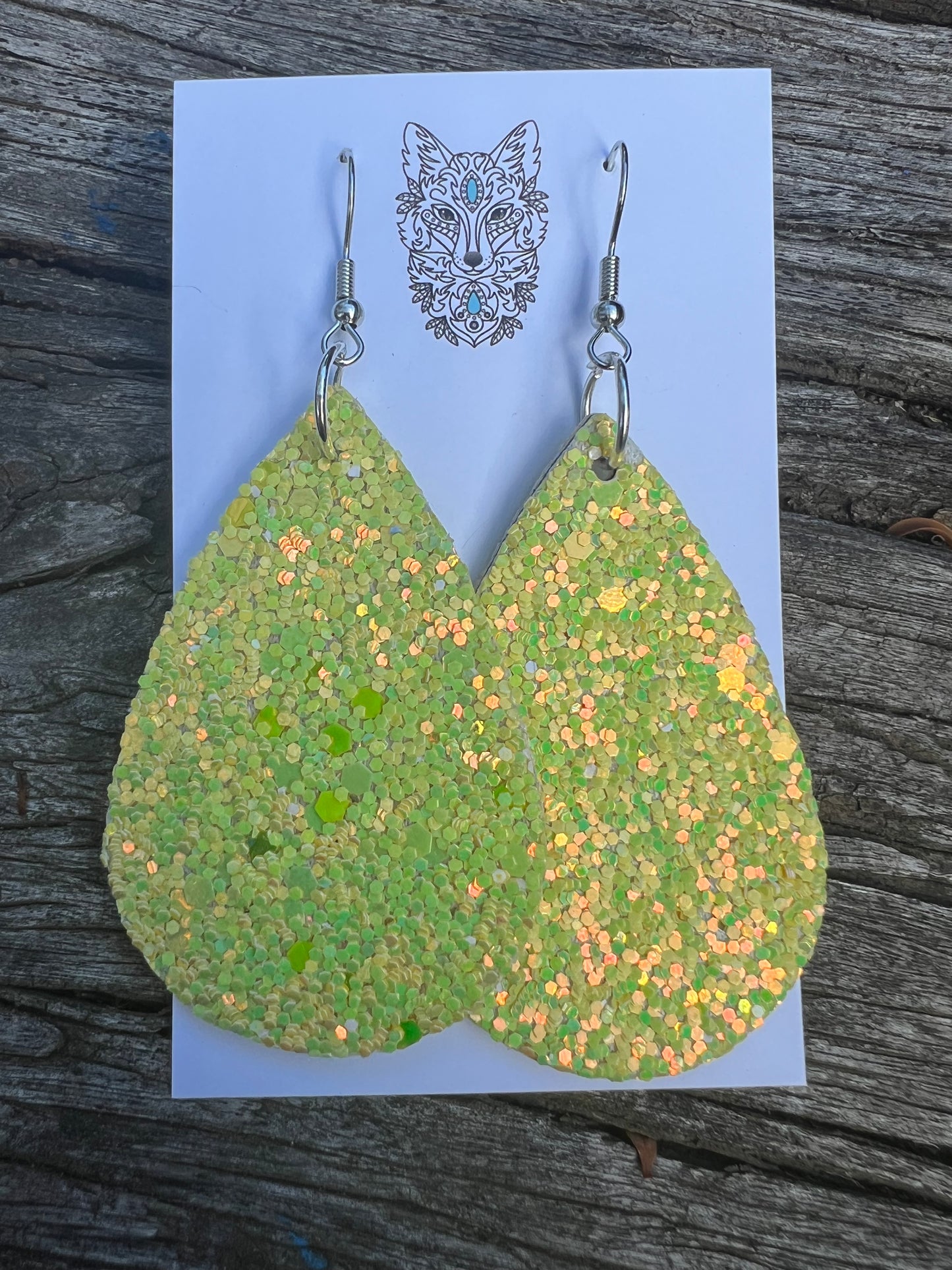 Lemon Lime Lushious Sparkle Sequin Earrings