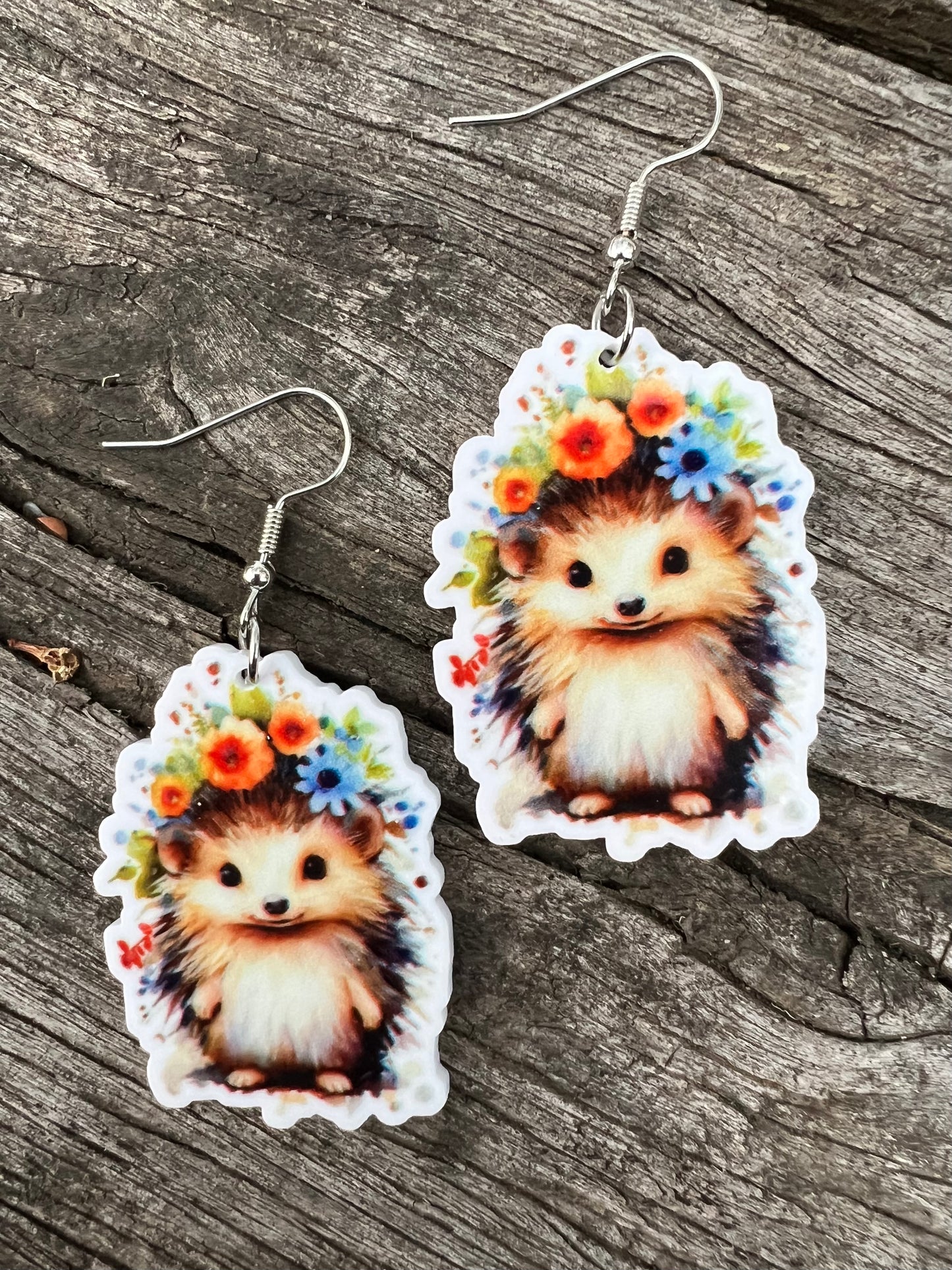 Beautiful Echidna Floral Earrings